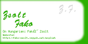 zsolt fako business card